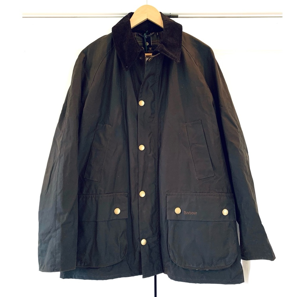 Barbour Ashby Wax Cotton Jacket Olive Green Classic Waxed British Coat Size M